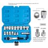 1 Set 17-Piece Pass-Through Socket Set For Chrome Vanadium With Ratchet Hexagonal Plum Blossom Shaped Tool Accessories