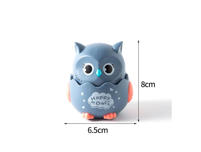 Simulation Animal Owl Clockwork Toy Children's Cartoon Winding Creative Press Owl Inertia Toy Small Baby Birthday Gifts