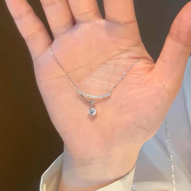 Women Light Luxury Falling Star Pendant Versatile Clavicle Chain Gift For Girlfriend