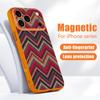Luxury Cloth Texture Case For iPhone 17 Pro Max iPhone 16 15 14 13 Pro Max Magnetic For Magsafe Hybrid TPU+PC Matte Cover