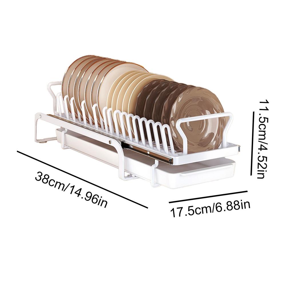 Kitchen Under Sink Bowl Dish Drainer Tableware Cabinets Organizer Sliding Dish Storage Drying Rack Household Accessories