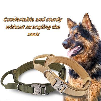 Haustier Hundehalsband Leine Sets Nylonmaterial Langlebiges Hundehalsband Reflektierende Leine Taktisches Trainingshundehalsband Große Hundeleinen-Sets