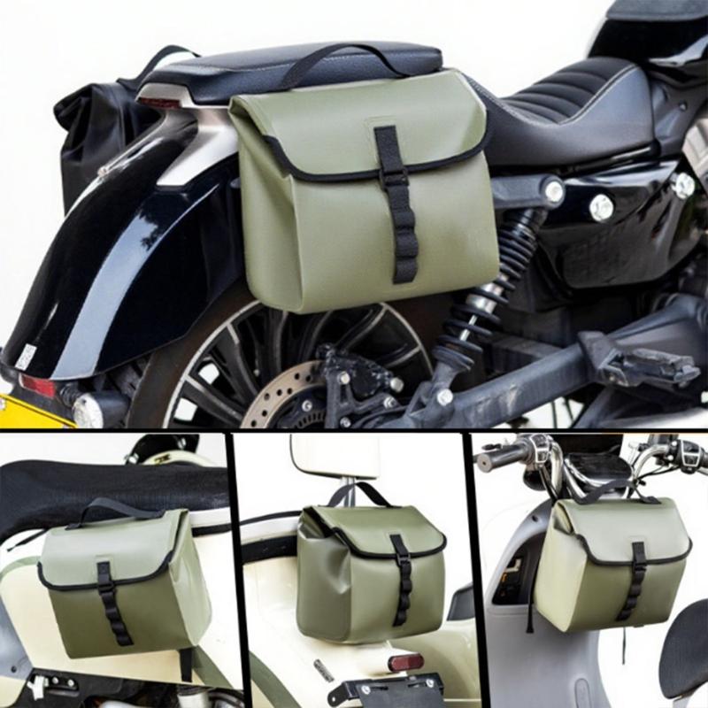 Spacious 5-10L Cycling Storage Panniers Bag Waterproof 500D PVC Materials Saddlebag for Outdoor Biking and Commuting
