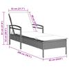 Sun Lounger with Cushion Light Grey 63x200x81 Cm Poly Rattan