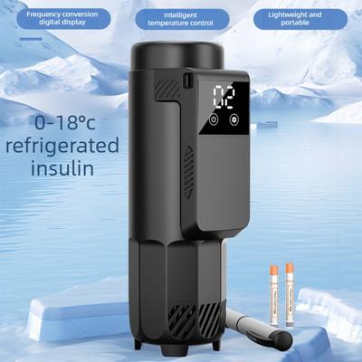 Insulin Cooler Box, Portable Mini Travel Refrigerator, Intelligent Temperature Control 0-18℃ Lightweight Medication Storage Case