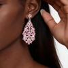 Silver Needle Luxurious Rhinestone Rhombus Earrings: High-Grade, Stylish & Personalized Ear Ornaments.