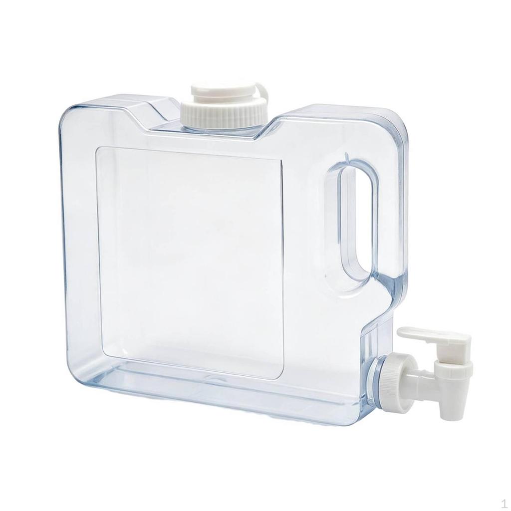 Water Container with Spigot Transparent Clear Beverage Dispenser for