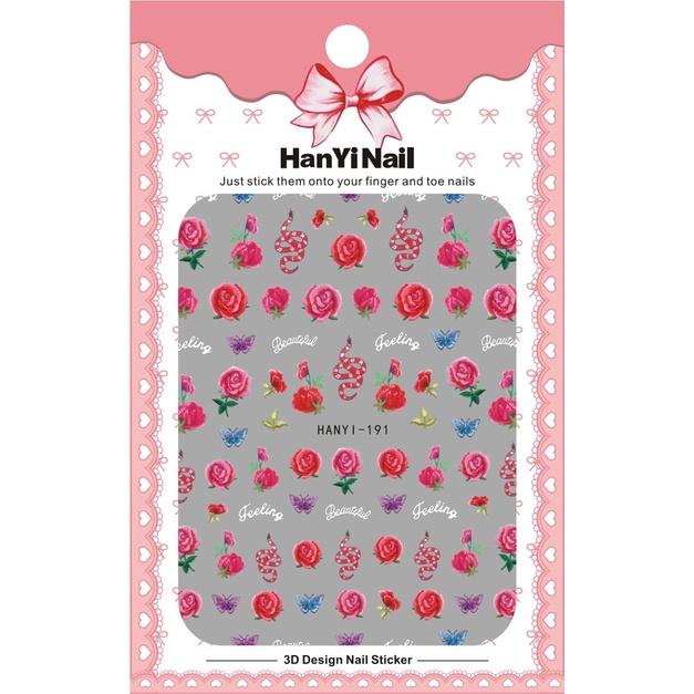 Цветок розы тонкие самоклеящиеся наклейки для ногтей наклейки дизайн ногтей дизайн ногтей украшения
