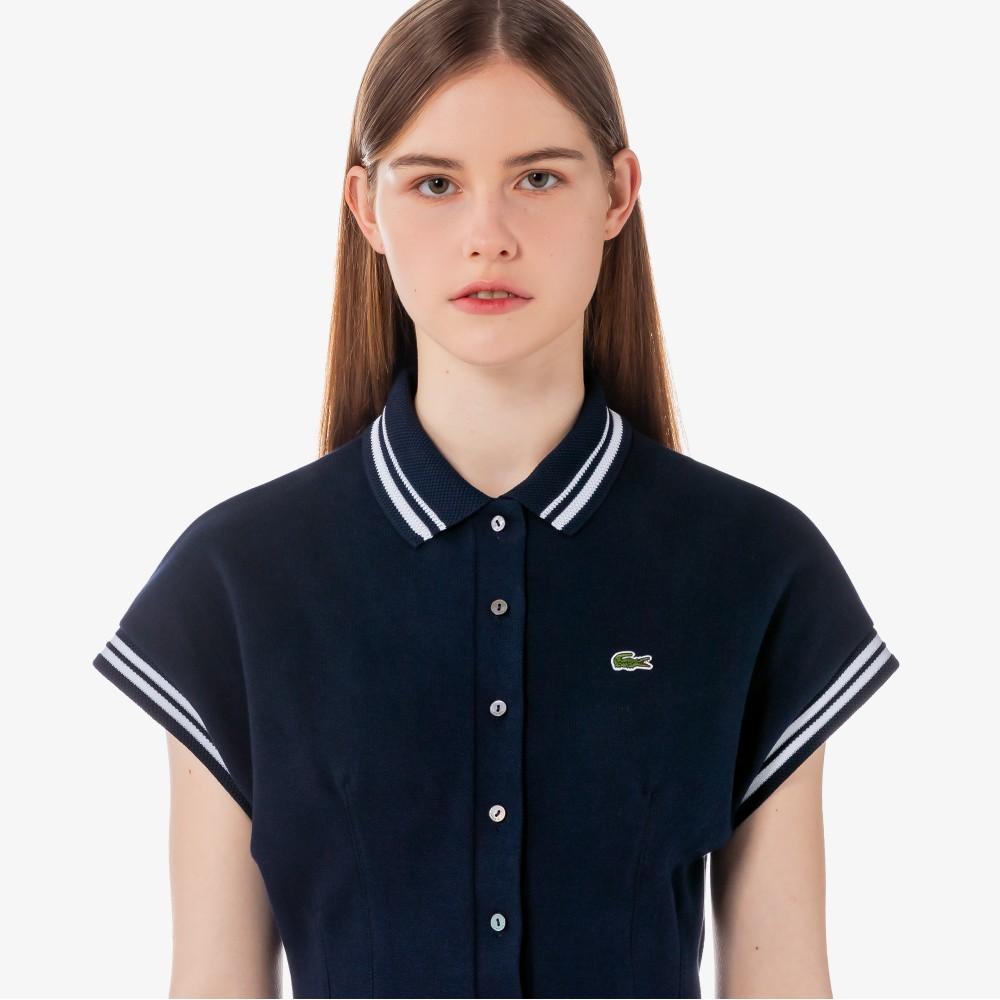 Lacoste Women's MIF Striped Collar Jumpsuit EF2431-56G525
