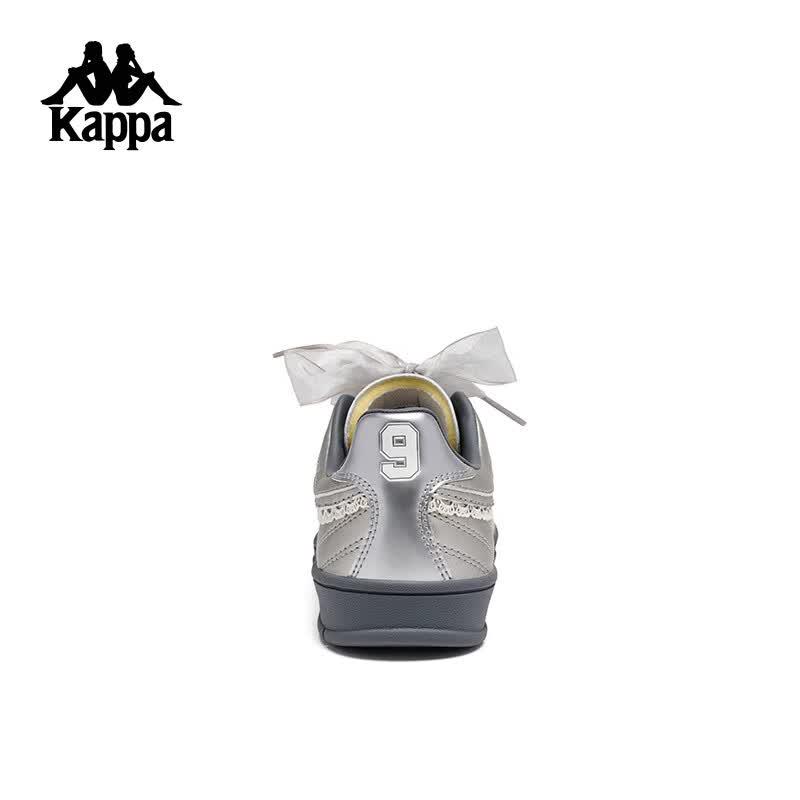Kappa Women's Silver German Trainer Low-Top Casual Shoes