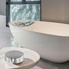 Lettmontert badekar roteringsknapp med attraktiv kromfinish 75mm