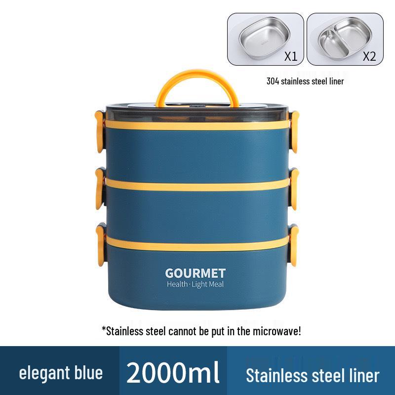 Microwaveable Insulated Lunch Box with Cutlery: Large Capacity Bento for Office Workers and Students