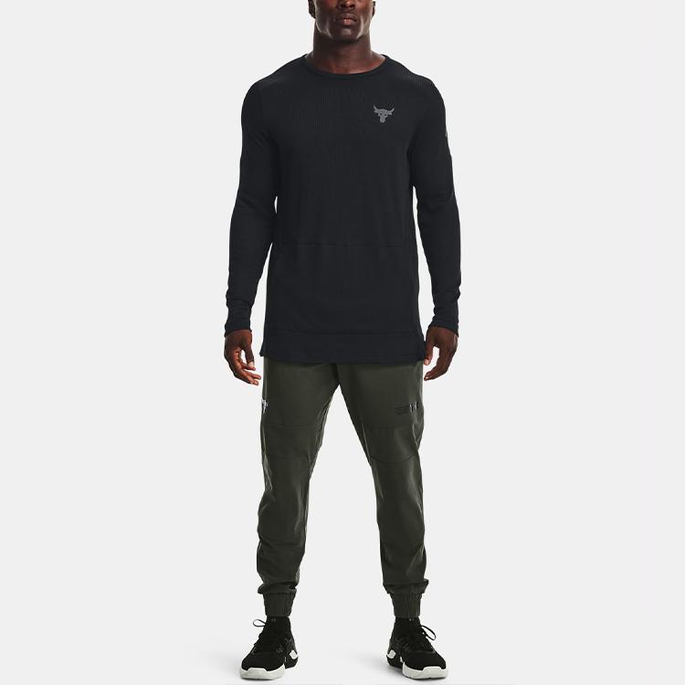 Under Armour Johnson Series Training Round Neck Printed Shoulder T-Shirt Men Tops Black 1367095-001