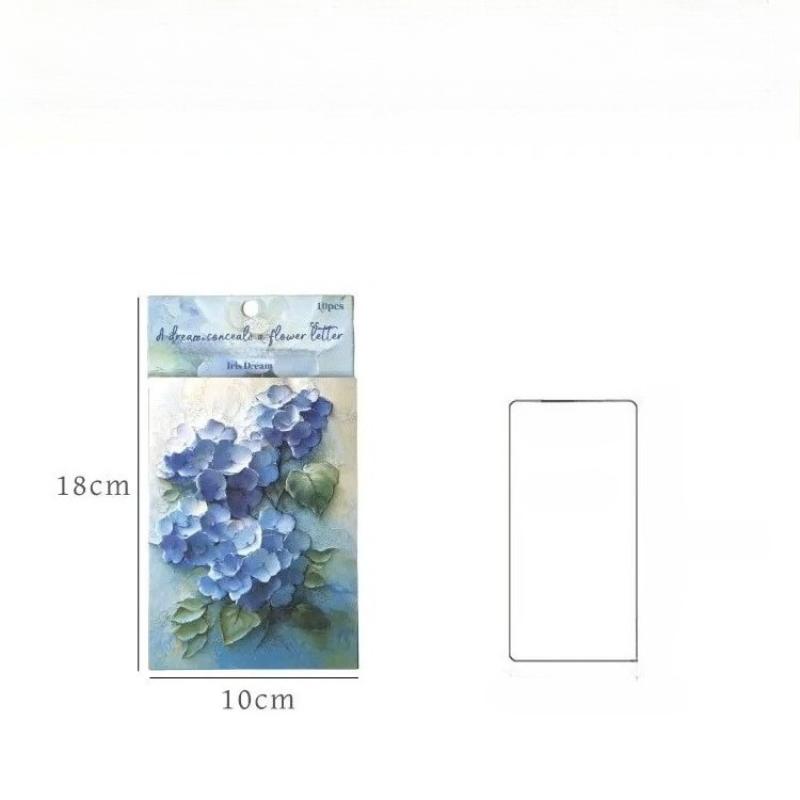 10 ks/lot Bloky na poznámky Materiálový papír Sen Skrytá květina Dopis Junk Journal Deník Scrapbooking Karty Papír na pozadí Dekorace
