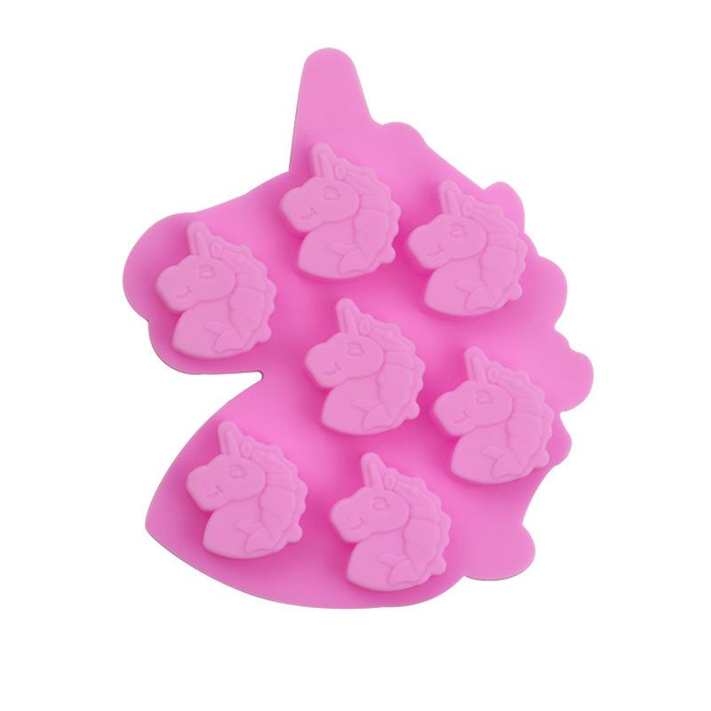 

Unicorn Head Silicone Molds Soap Chocolate Candy Gummy Baking Jello Jelly Wax Melts Ice Cube Tray Cake Decorating Tools Topper