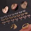 Copper & Zirconia Piercing Jewelry - Leaf & Stud Design for Ear and Nose