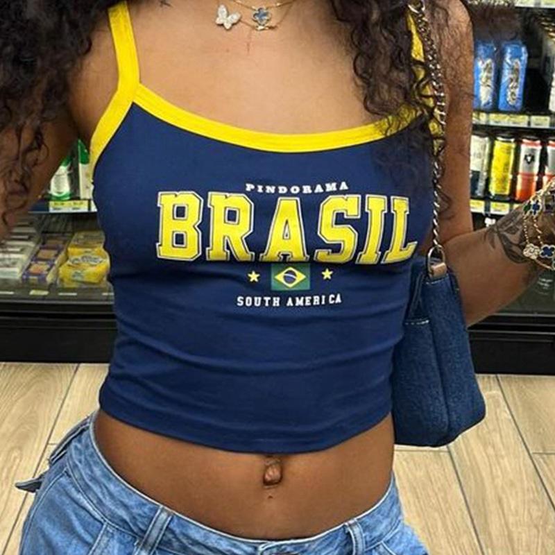 Short Slim Letters Europe And The United States Tops Y2K Women's Summer Models T-shirt Navel Sexy Clothing