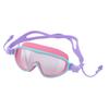 Kids Swimming Goggles Anti Fog Water Proof Wide View Swim Glasses for Children Purple Pink