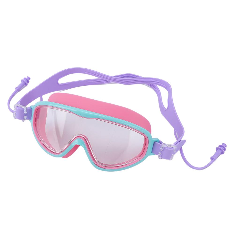 Kids Swimming Goggles Anti Fog Water Proof Wide View Swim Glasses for Children Purple Pink