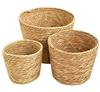 DIFEIUKI Woven Planter Covers of Rush Grass Scandinavian Suitable for Flower and Multipurpose Basket for Indoor and Outdoor (Set 3) - Weave, Style,