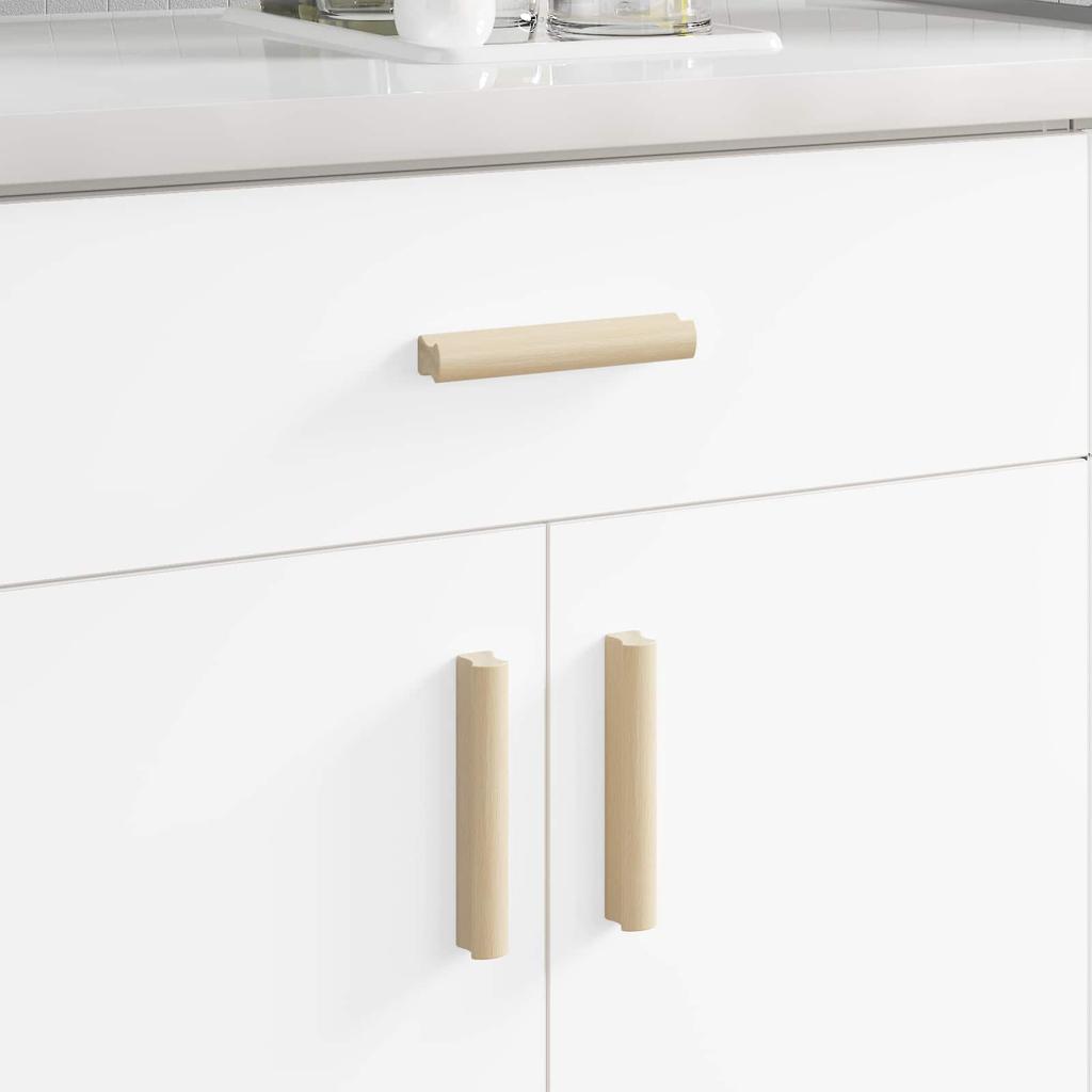 Gerader Griff 2 Stück Naturholzfarbe 130 x 25 x 30 mm