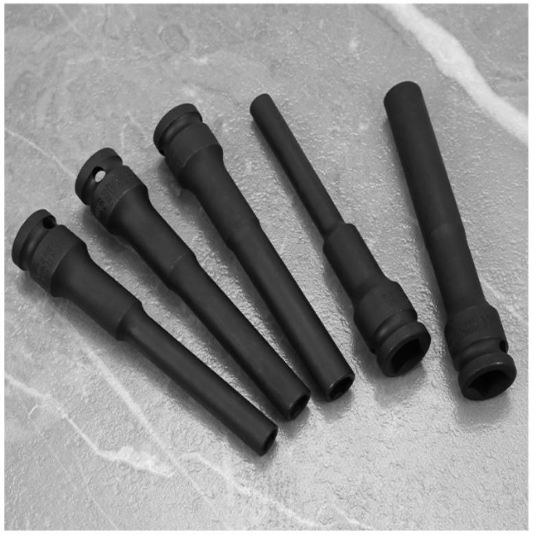 2In1 8-12Mm Long Impact Hex Socket Set Wrench Hex Socket With Variation 1/2"Drive Carbon Black Steel