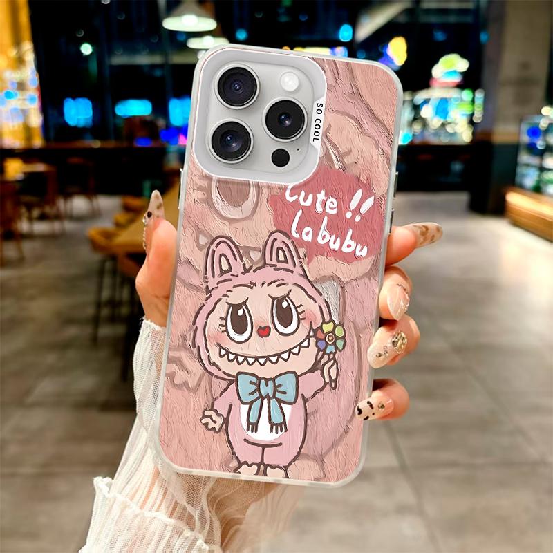 Labubu's Sweetheart Cuteness" Fashion Case for Oppo/Realme Series.Oppo A12,A1 Pro,A16K,Reno6 Lite,A3x,A32,A58,A17,Realme 7i,9i,V23,C15...