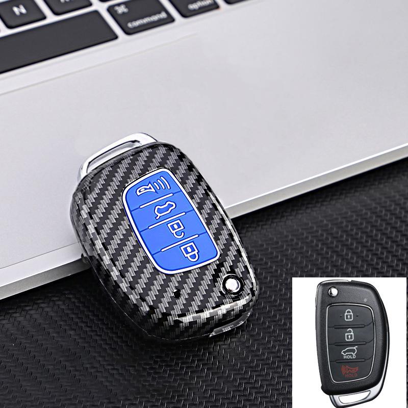 3 4 Button Abs Car Smart Key Case Cover For Hyundai Tucson Santa Fe Rena Sonata Elantra Creta Ix35 Ix45 I10 I30 I40 Accessories