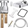 Shampoo Bowl Vacuum Breaker Kit, Hardware Handle, 7 Pcs Stainless Steel, Chromium Plated Brass, 31 Inches, for Salon Sink Parts Replacement