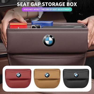 Kieszeń boczna na siedzenie samochodowe ze skóry PU Wypełniacz szczeliny z zamszu Pudełko organizacyjne do BMW E46 E60 E39 F25 F35 F20 X1 X2 X3 X4 X5 X6 X7