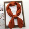 70cm Solid Color Small Square Scarf Women Trendy Versatile Neck Scarf Match Blazer Shirts Decorative Bandana