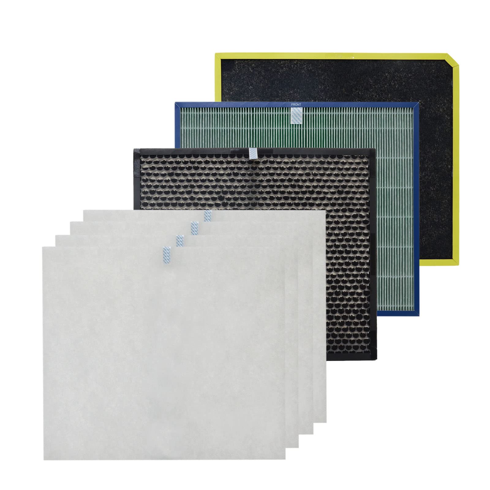 

PUREBURG Replacement Filter Set Rabbit Air MinusA3 Compatible with Air Purifier Model 4 Stage Filtration H13 HPEA SPA-1000NJ A3, (Odor Removal)