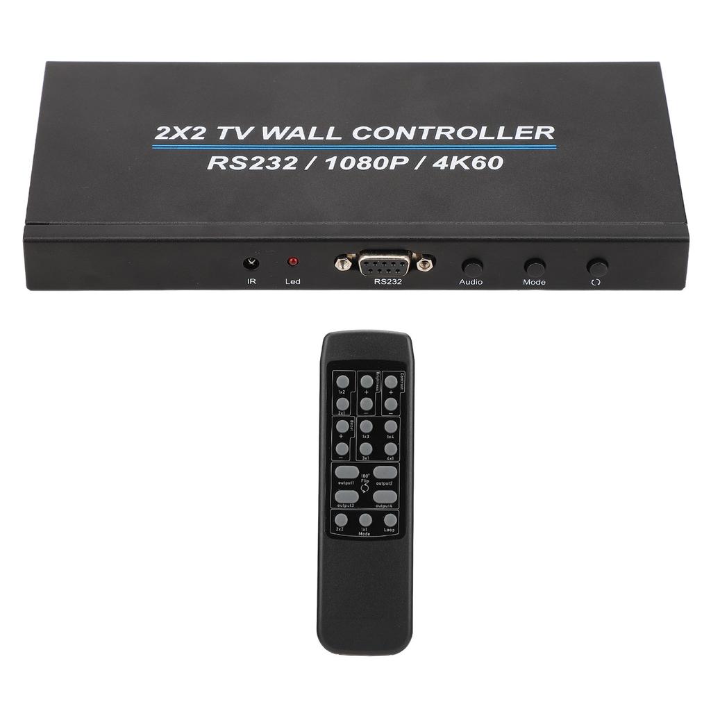 2x2 HD Multimedia Interface Video Wall Controller 4K and 60HZ HD Display 180 Degree Rotate TV Wall Controller TV Wall Controller