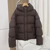 Womens Short Hooded Cotton Puffer Coat 2026 Winter Slim Fit Petite Girls Ins Style Warm Jacket