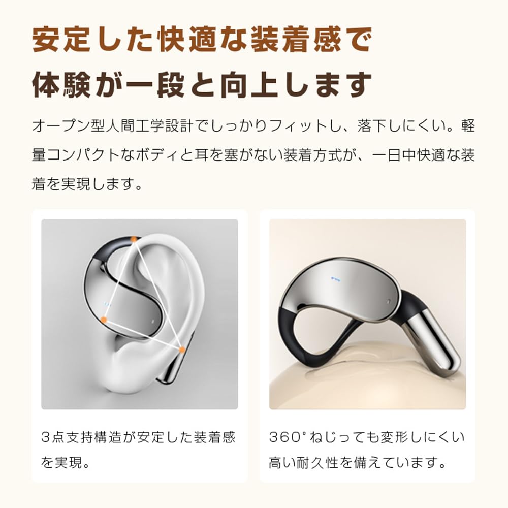 New Model New Charging Case Wireless Earbuds with Rotating Air Conduction Bluetooth Instant ENC Noise LED Battery Level Fast IPX5 Up to 120 Hours