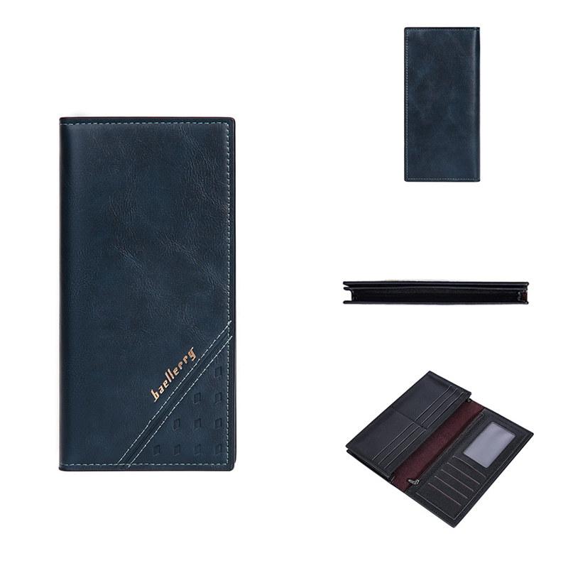 Baellerry RFID Ochrana Dlouhé Peněženky Vintage Design Pánská Držitel Karet Bifold Peněženka Peněženka