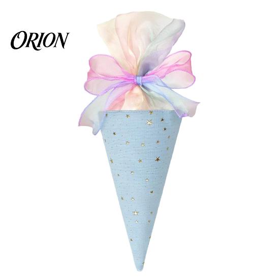 Personalized Candy Tube Ice Cream Cone Shaped Treat Bag for Kids, Triangle Fabric Holder Educational Encouragement Gift with Ribbon Bow Holiday,