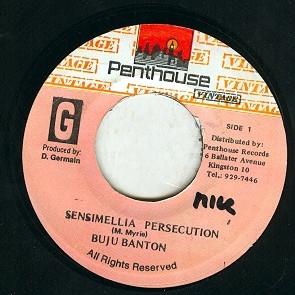

7inch Record BUJU BANTON - Sensimellia Persecution NONE Penthouse Vinta Jamaica Reggae, Ska & Dub Used
