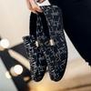 Fashion Men's Loafers Comfortable Flat Casual Shoes Men Breathable Slip-On Soft Leather Driving Shoes Moccasins Chaussure Hommes Canvas
