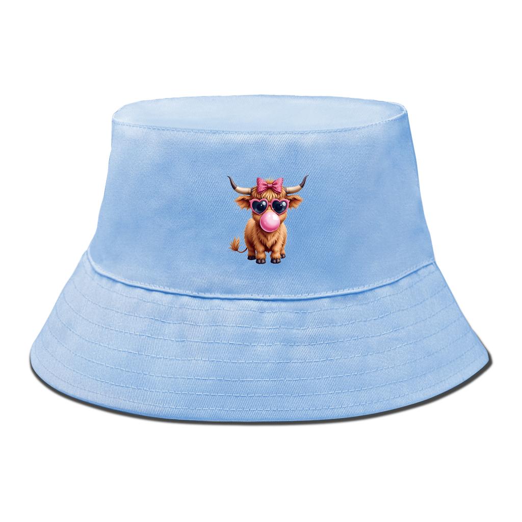 Lovely Small Yaks Bucket Hat Unisex Stylish Bucket Hats Suns-Protect Bucket Hat Woman Solid Color Sun Hat Perfect For Daily Wear