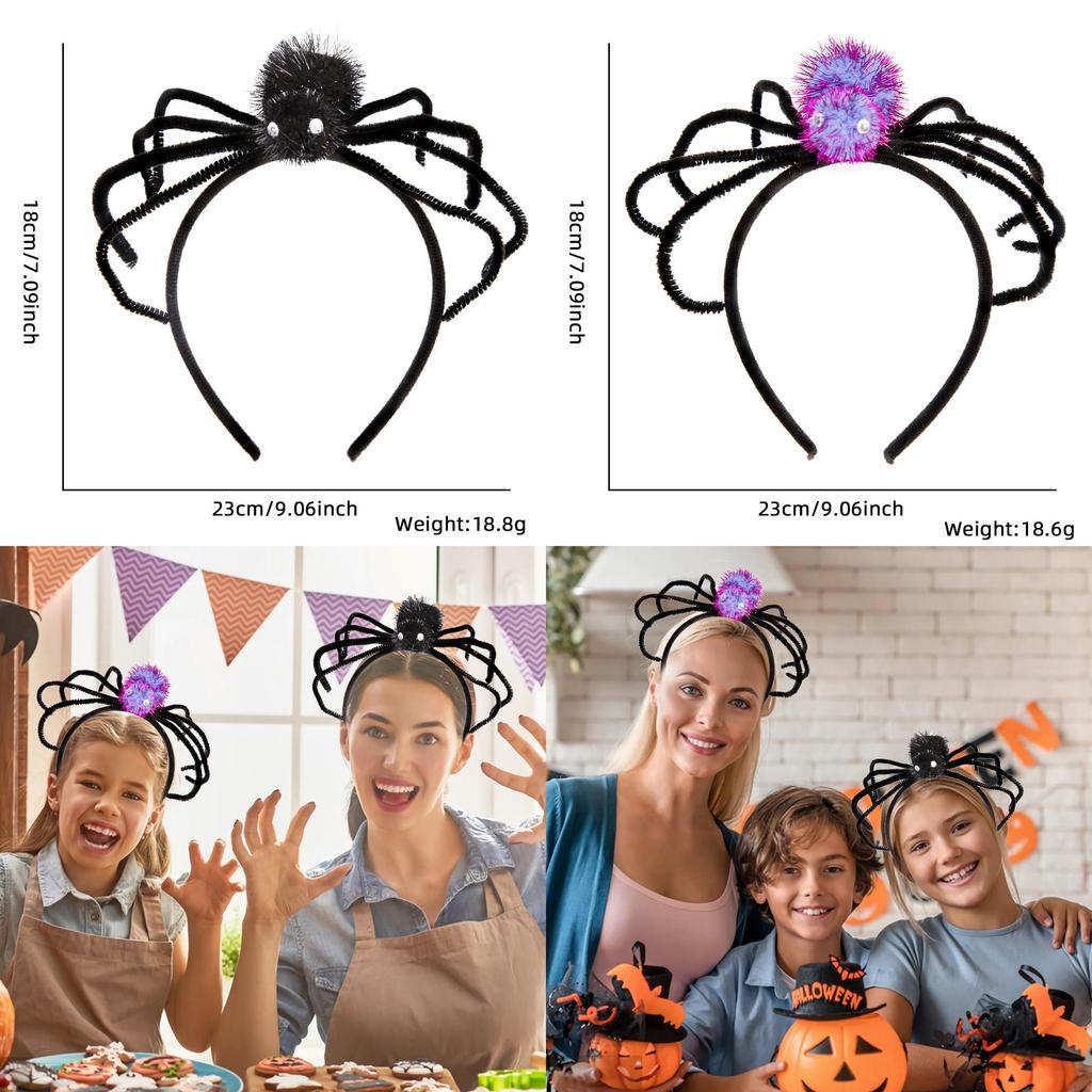 Halloween Spider Headband Hair Band Headwear Headdress Costume Accessory Cool And Unique Halloween Spider Design