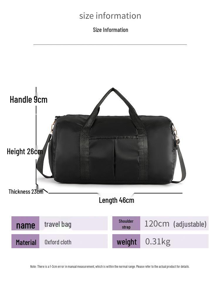 Large-Capacity Travel Bag with Shoe Compartment - Dry/Wet Separation, Shoulder & Cross-Body Luggage Bag