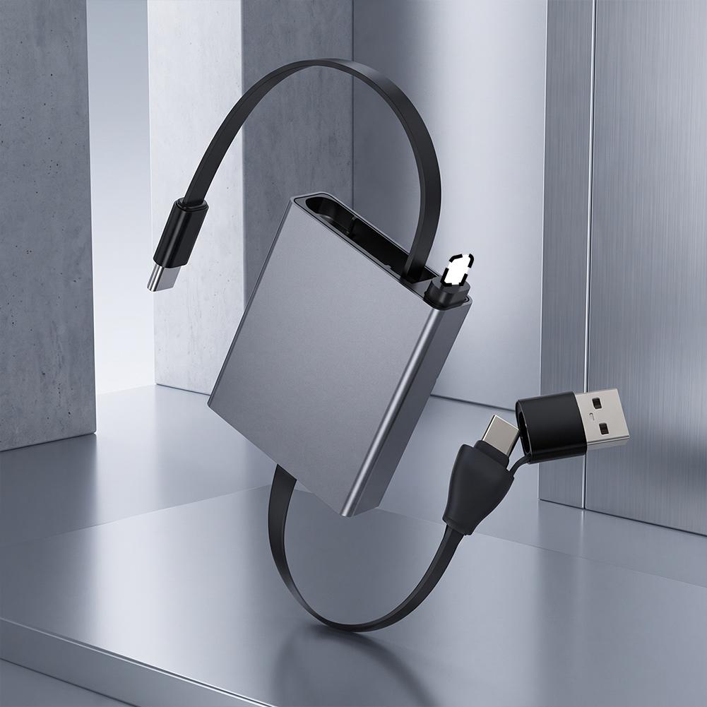 4IN1 66W PD Computer Data Cable Retractable USB C Cable Type C to Type C Cable PD Data Cord for Samsung Xiaomi
