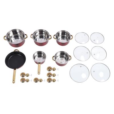 Thick Stainless Steel Cookware Set Multifunctional Frying Pans Milk Pans Saucepans Set Kitchen Cooking Cookware Set for