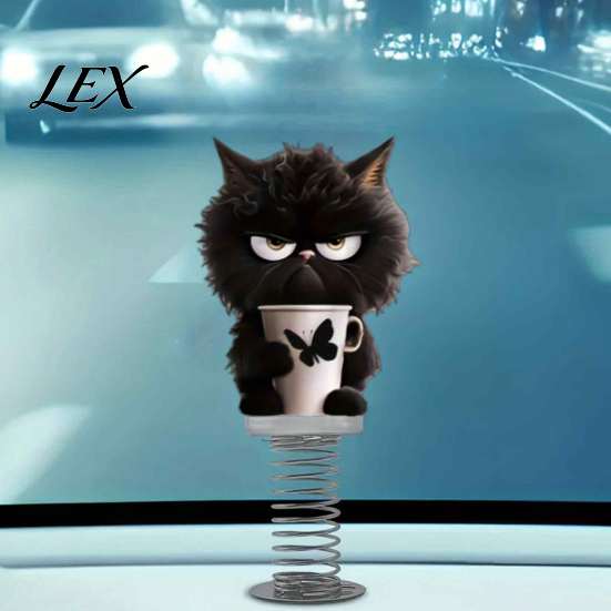 Personalized Car Interior Decors Cute Cat/Dog Dashboard Ornaments, 2D Flat Acrylic Decorations Vivid Cartoon Pet Desktop Ornaments with Self Adhesive