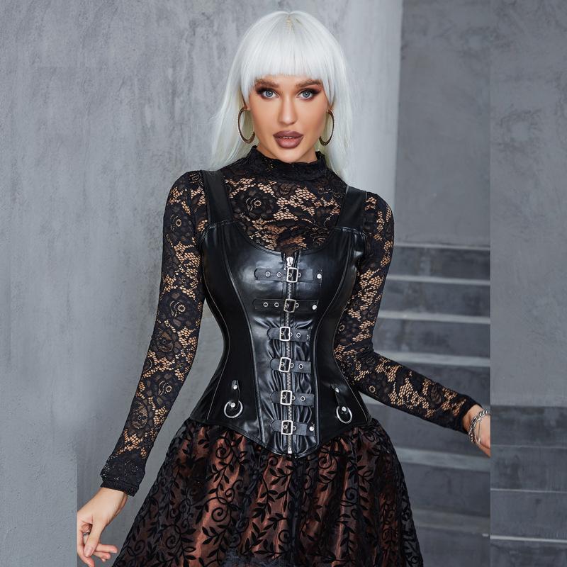

Корректирующее белье Palace Top Black Sexy Punk Faux Belt Buckle Corset 3XL(INTL.2XL)