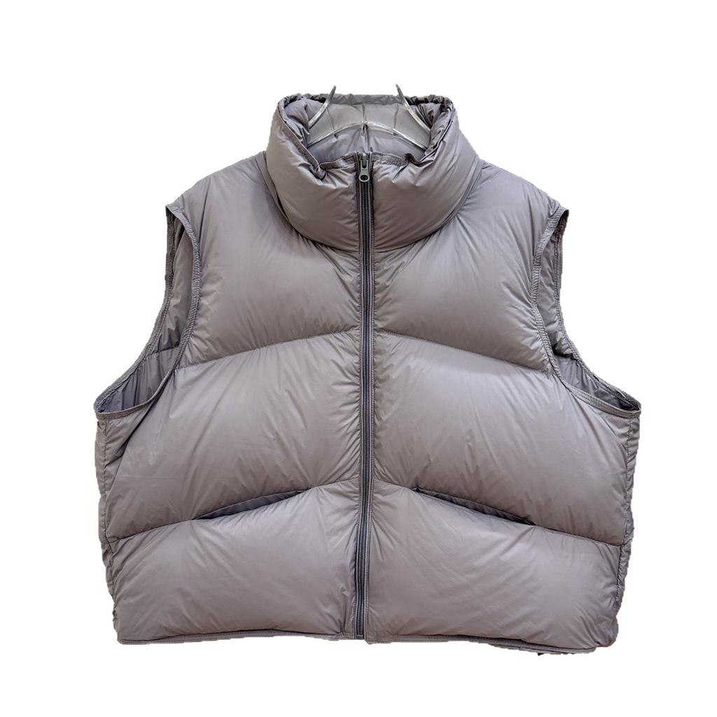 Winter New Down Vest Women's Short Thickened Warm White Duck Down Fashionable High-end Vest Tide