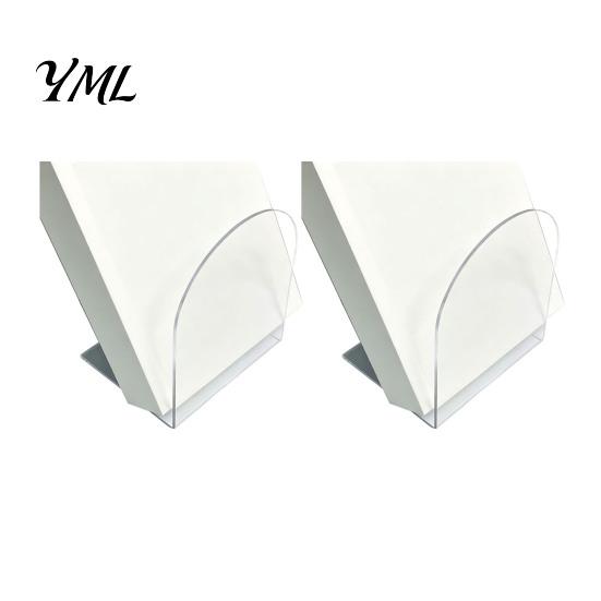 Non Scratch Book Ends for Bookshelves 1 Pair Acrylic Bookends, Clear Holders Shelves, Decorative Arch Desktop Stand School Stopper, Bookshelf