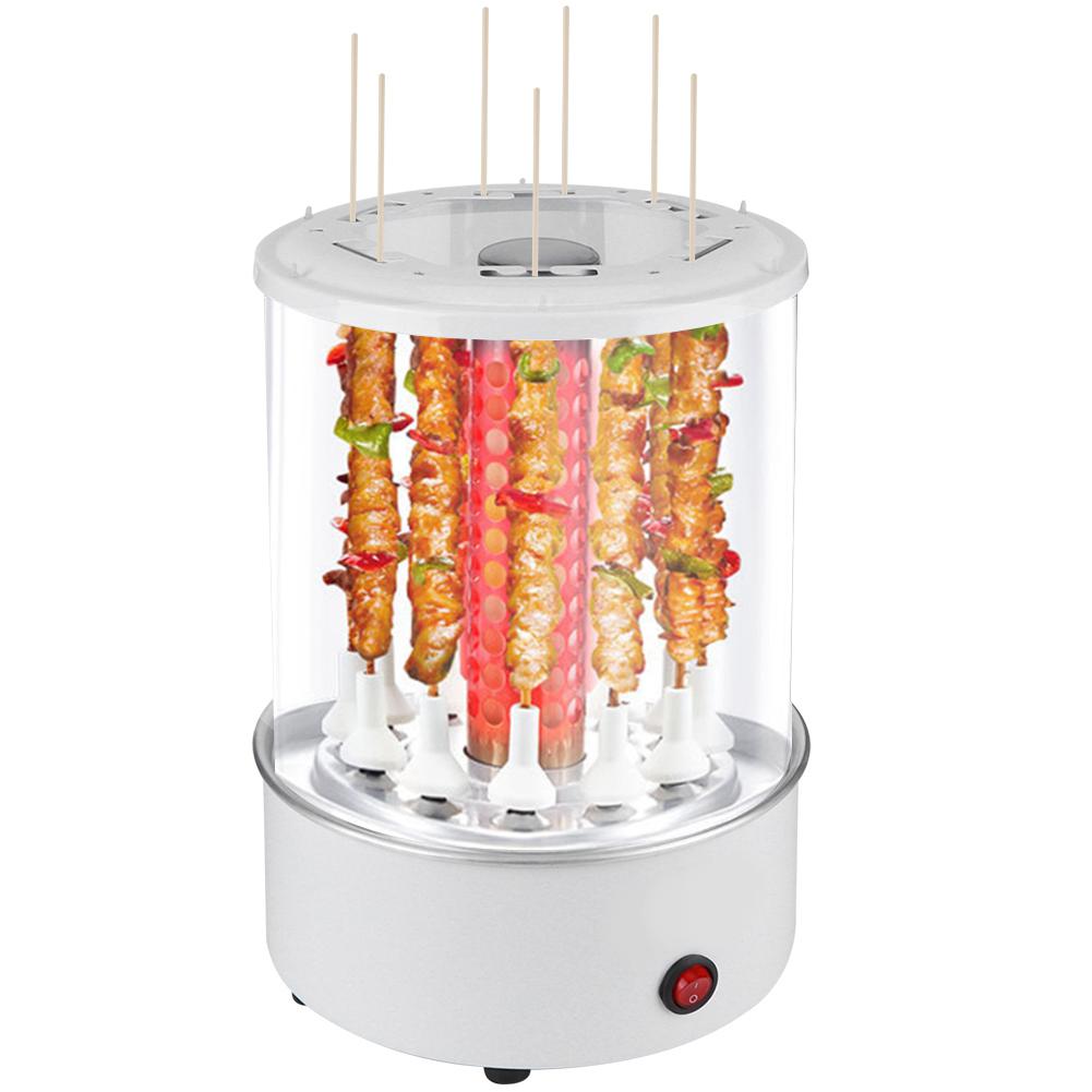 Electric Barbecue Grill Household Infrared Fast Rotating Oven with AntiScald Gloves  (White )
