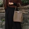 Classic Versatile Bucket Bag Imported First-layer Togo Cowhide  Bag High-end Large-capacity Shoulder Bag
